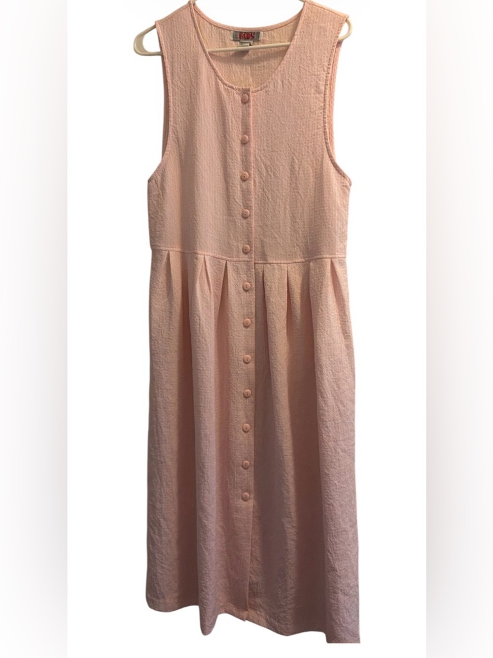 Vintage FADS Soft Pink Button-Front Dress